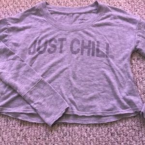 Xhilaration cropped pj shirt